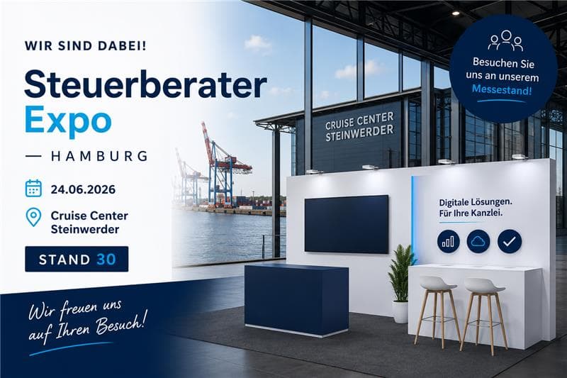TaxFabric auf der Steuerberater Expo Hamburg 2026 — Stand 30, 24. Juni 2026